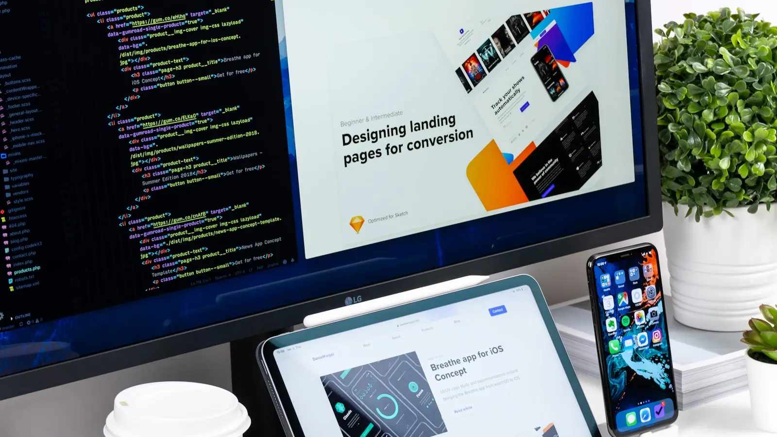 Custom WordPress website design on desktop and mobile screens