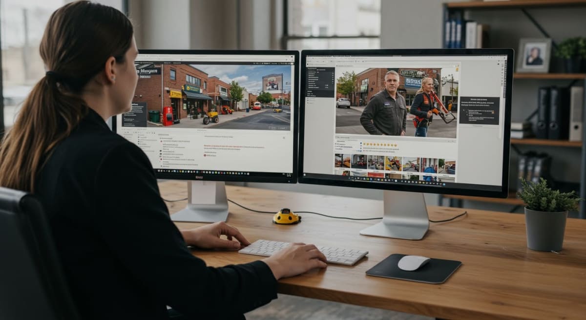 google business profile optimization - common mistakes comparison table showing error, impact, and solution for service businesses