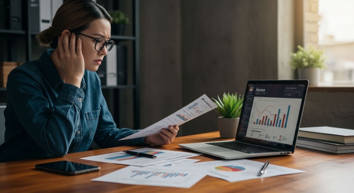 graph showing website ranking decline over time for Marion Iowa businesses without website management services