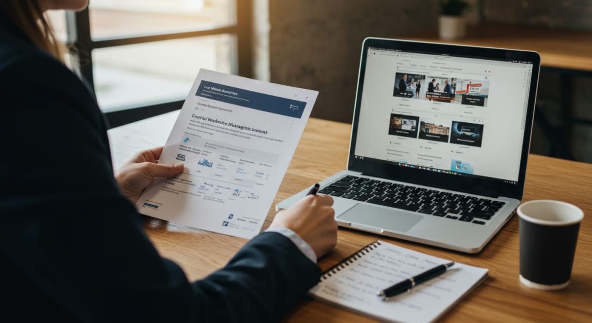 website management services selection criteria checklist for Marion Iowa small business owners