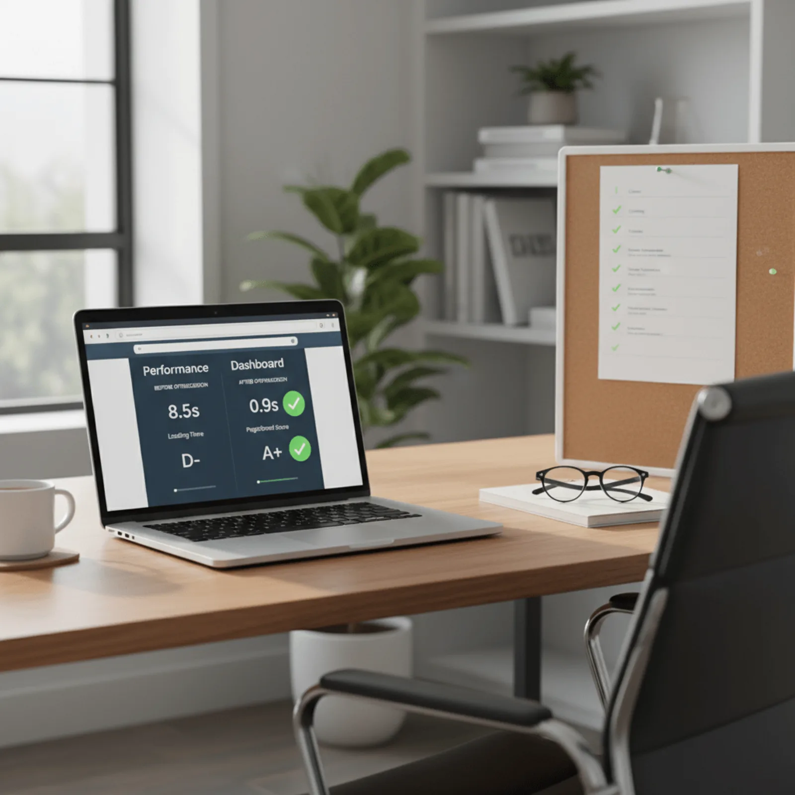 wordpress speed optimization process showing six improvement steps