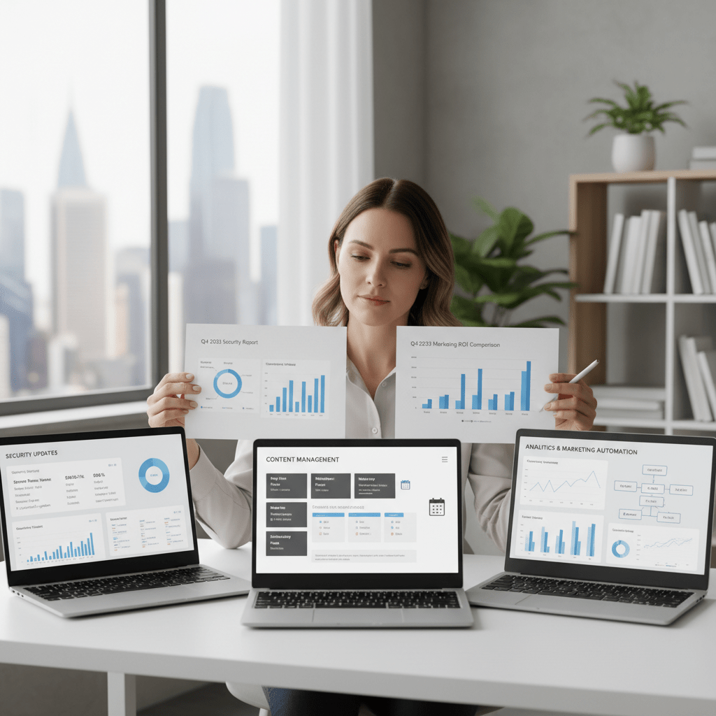 web maintenance services - comparison chart showing service level differences