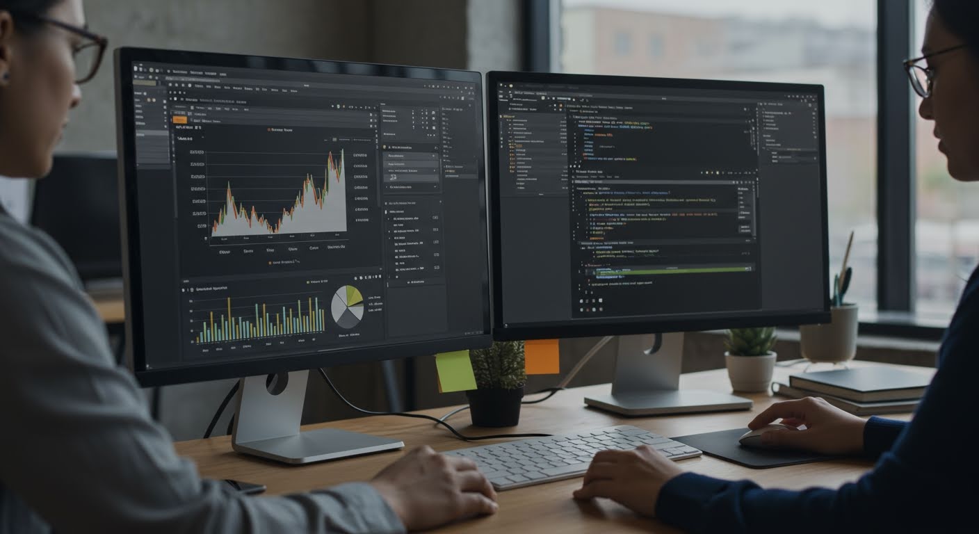 Website management services comparison showing analytics dashboard and technical maintenance tools
