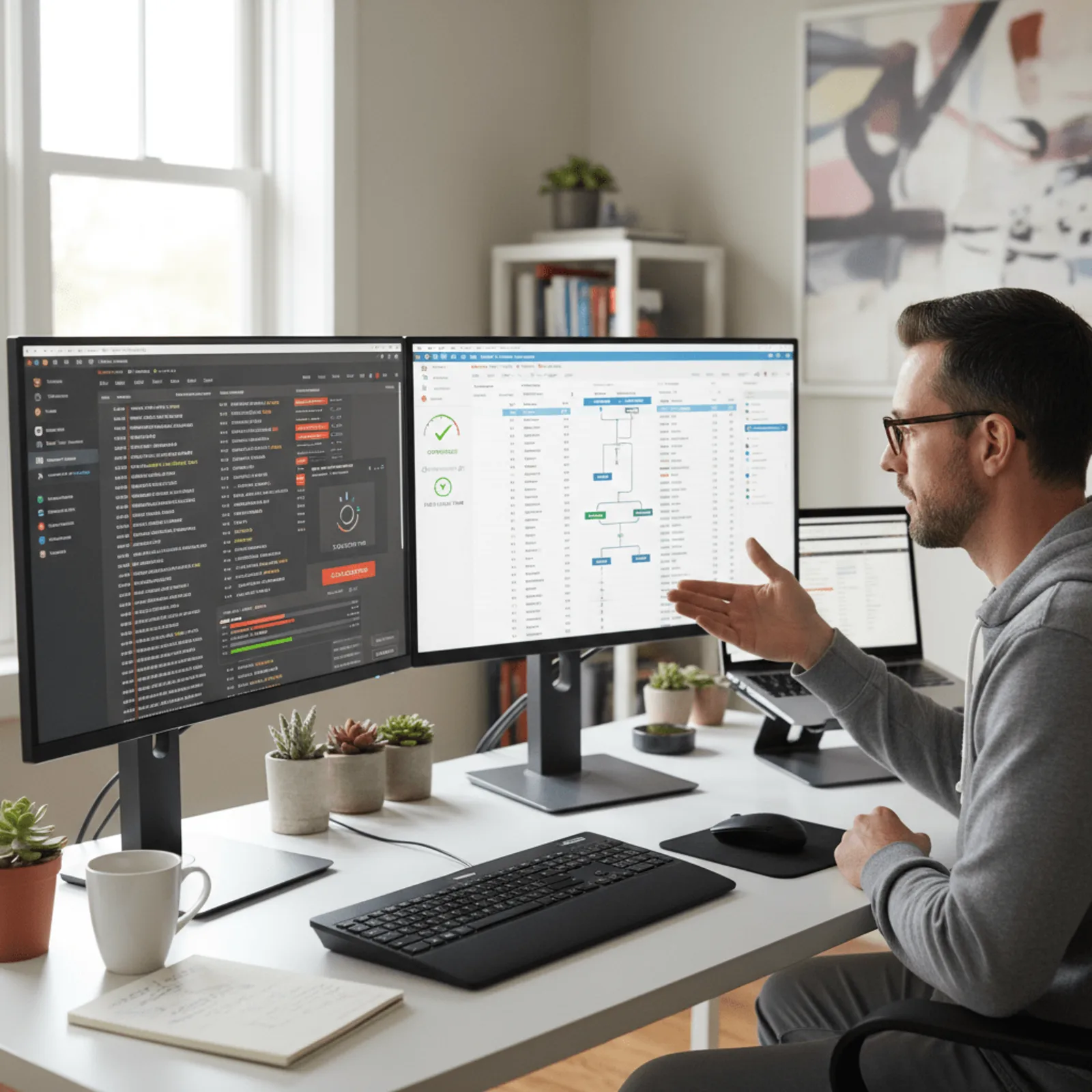WordPress database optimization showing reduction in table size and query time
