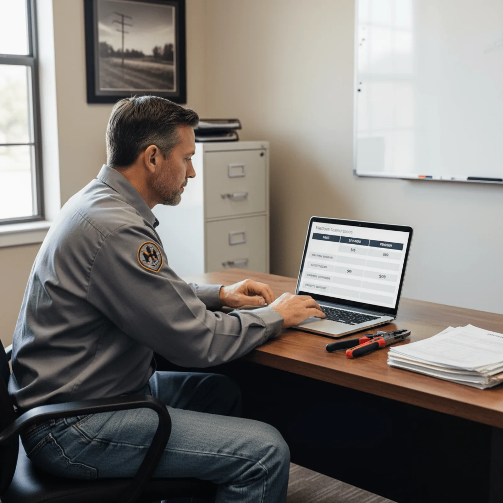 wordpress maintenance pricing for electricians - service tier comparison showing monthly costs