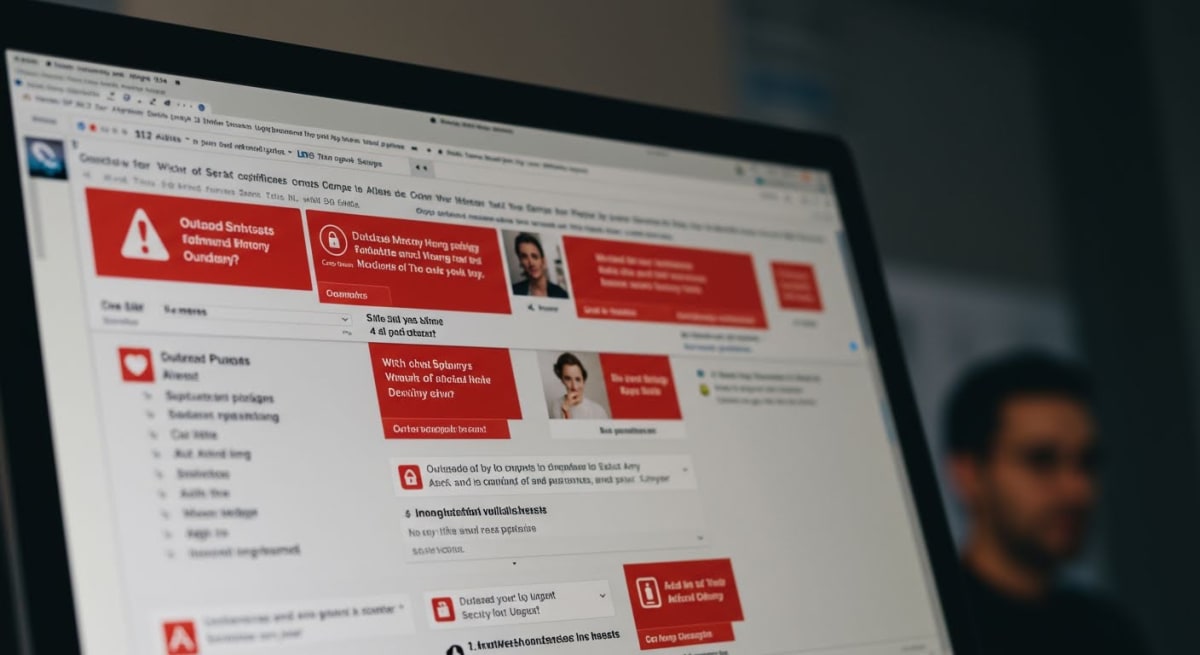 wordpress website management - security warning notifications showing vulnerable plugins and outdated core version on neglected site