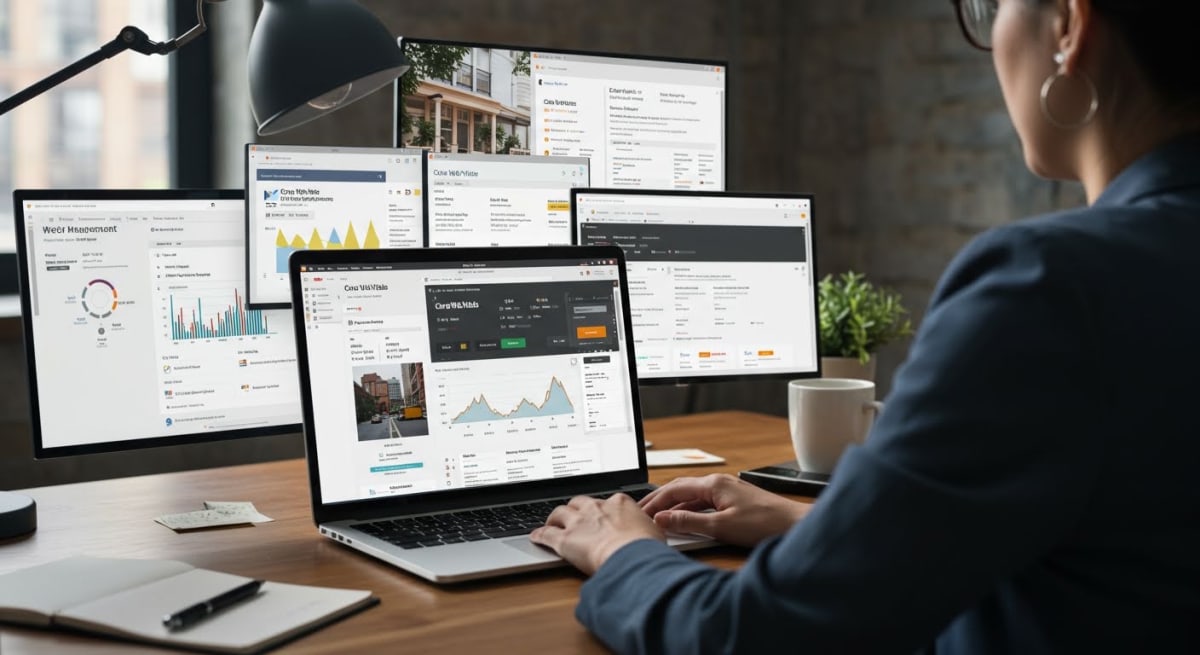 wordpress website management - performance metrics dashboard showing improved Core Web Vitals scores and page speed after optimization
