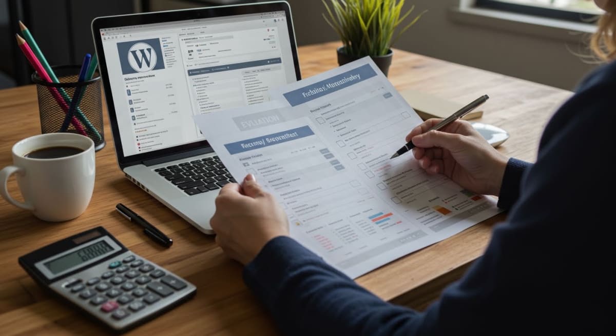 wordpress website management - checklist showing key qualifications and questions for evaluating wordpress management service providers