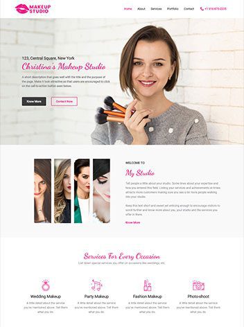 website maintenance make up artist