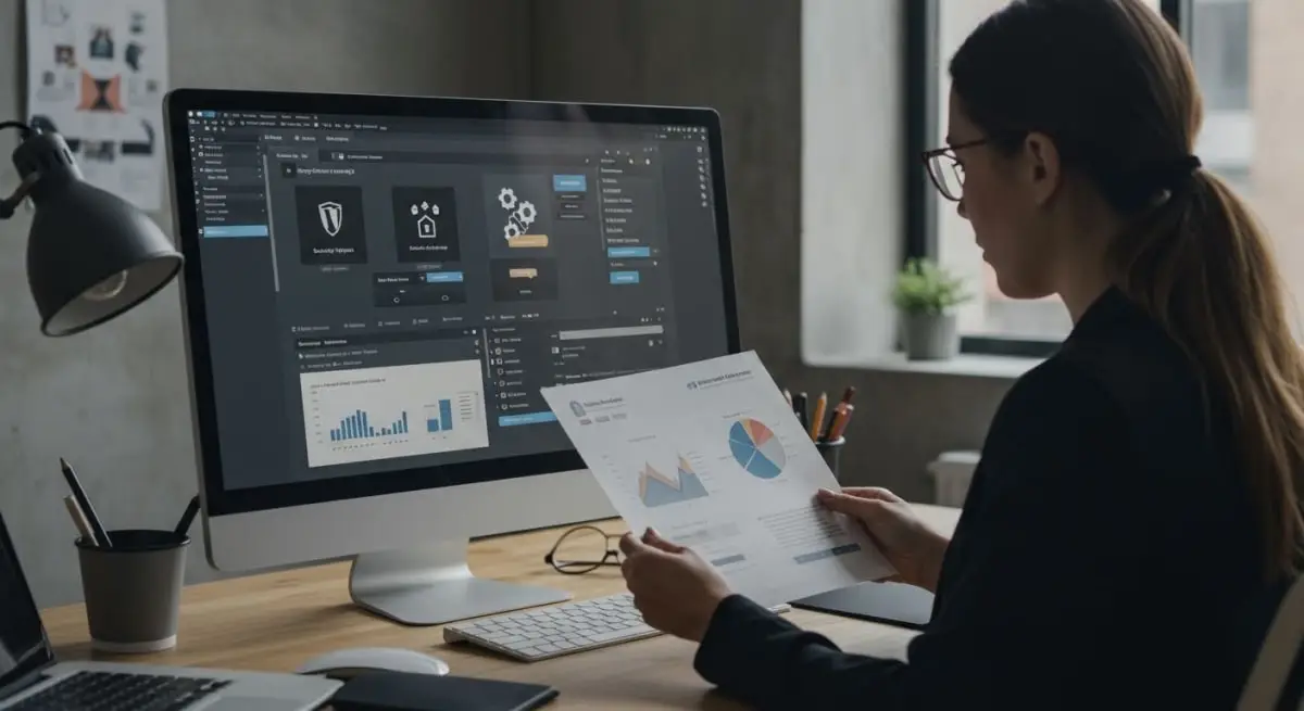 The Bochi Web WordPress Management Methodology: Three Pillars of Success WordPress management methodology diagram showing three interconnected pillars of security, performance, and content optimization for business growth