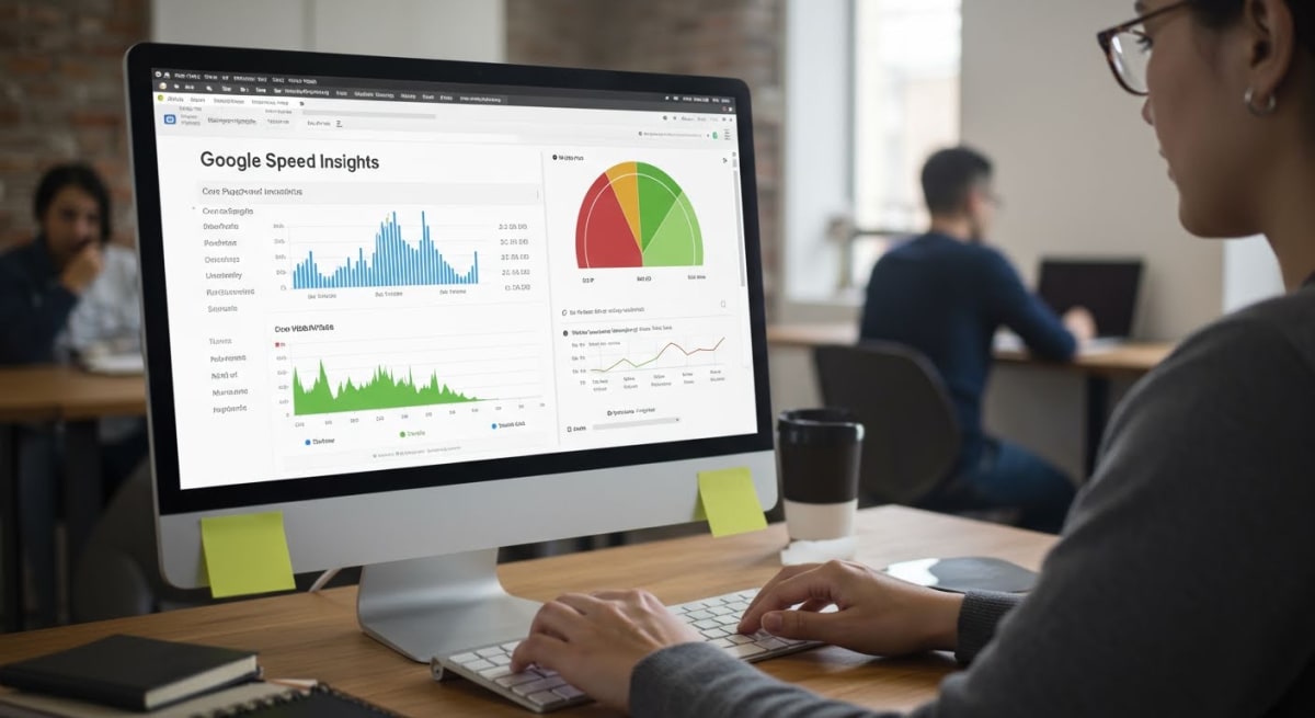 managed website plans - Core Web Vitals performance metrics showing improved LCP, FID, and CLS scores