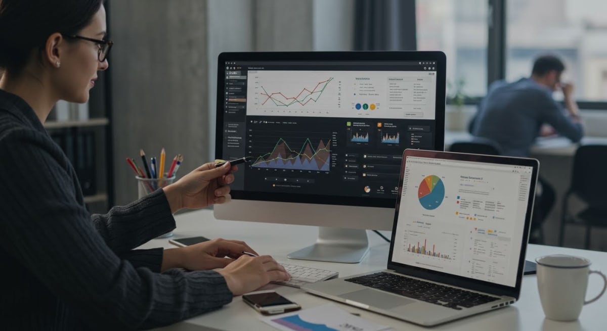 managed website plans - growth chart showing organic traffic increase over 12 months with managed services